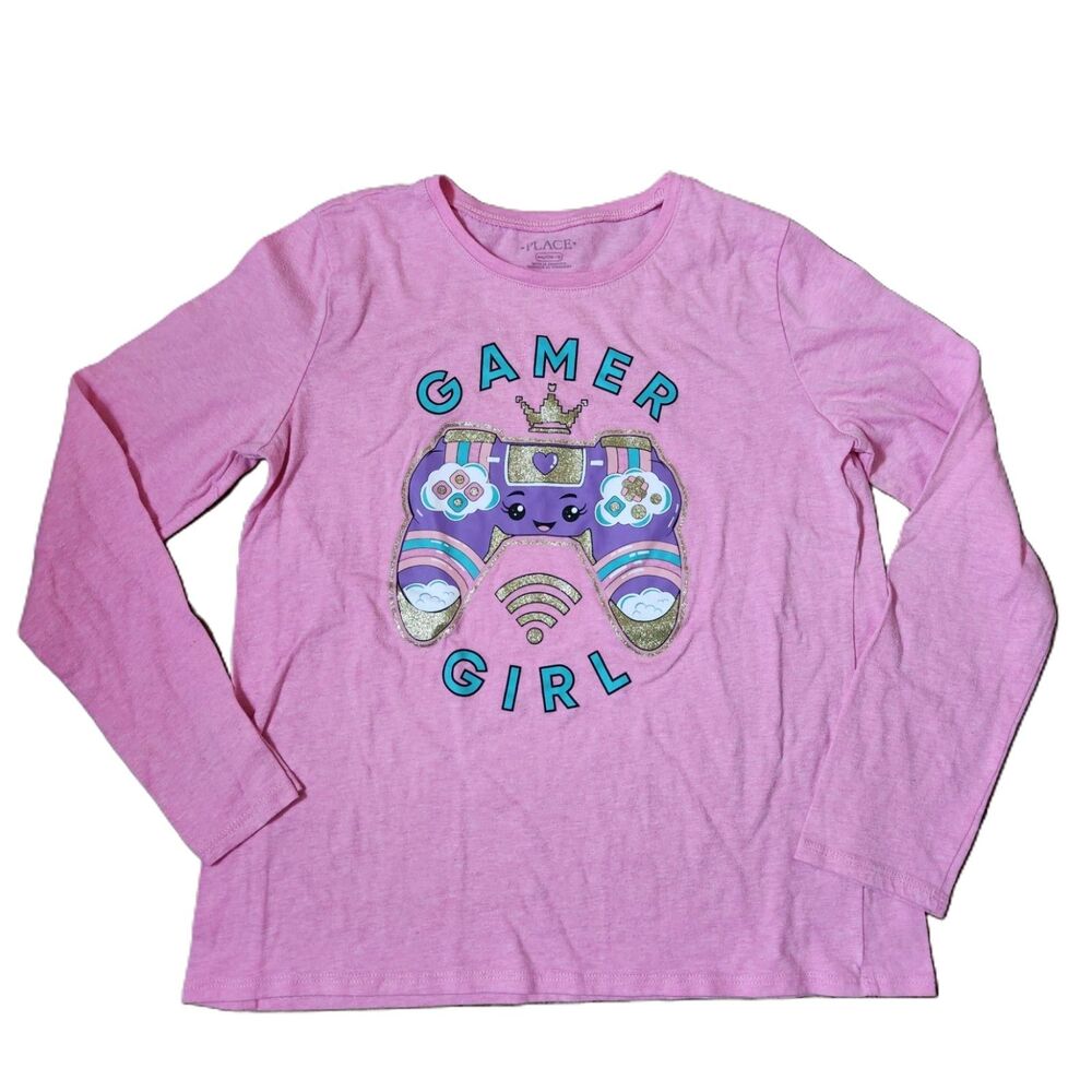 Gamer Girl Long Sleeve Shirt Pink Girls XXL 16